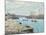 The Seine at Port-Marly, Piles of Sand, 1875-Alfred Sisley-Mounted Giclee Print