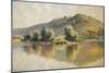 The Seine at Port-Villez-Claude Monet-Mounted Giclee Print