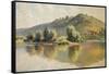 The Seine at Port-Villez-Claude Monet-Framed Stretched Canvas