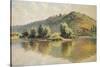 The Seine at Port-Villez-Claude Monet-Stretched Canvas