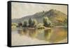 The Seine at Port-Villez-Claude Monet-Framed Stretched Canvas