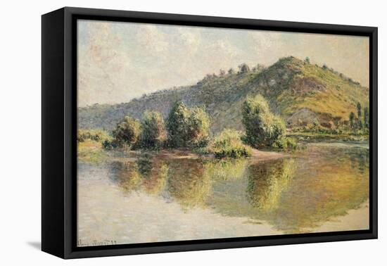 The Seine at Port-Villez-Claude Monet-Framed Stretched Canvas