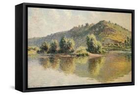 The Seine at Port-Villez-Claude Monet-Framed Stretched Canvas