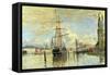 The Seine at Rouen, 1872-Claude Monet-Framed Stretched Canvas