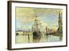 The Seine at Rouen, 1872-Claude Monet-Framed Giclee Print