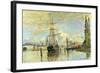 The Seine at Rouen, 1872-Claude Monet-Framed Giclee Print