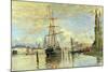 The Seine at Rouen, 1872-Claude Monet-Mounted Giclee Print