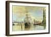 The Seine at Rouen, 1872-Claude Monet-Framed Giclee Print