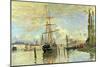 The Seine at Rouen, 1872-Claude Monet-Mounted Giclee Print