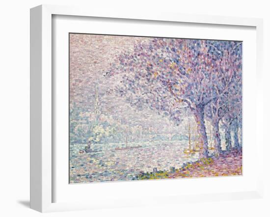 The Seine at St. Cloud, La Seine a St. Cloud, 1903-Paul Signac-Framed Giclee Print