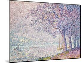 The Seine at St. Cloud, La Seine a St. Cloud, 1903-Paul Signac-Mounted Giclee Print