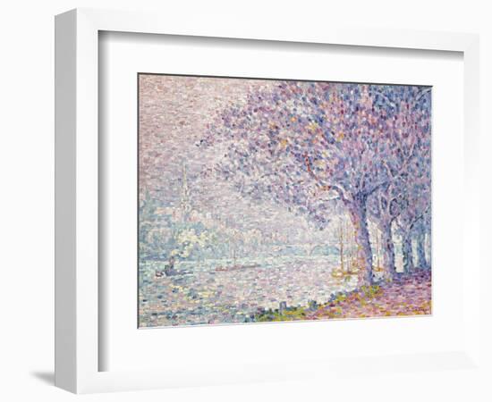 The Seine at St. Cloud, La Seine a St. Cloud, 1903-Paul Signac-Framed Giclee Print