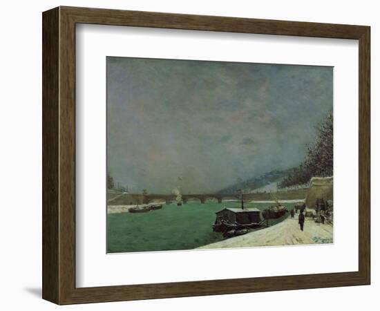 The Seine at the Pont D'Iena, Winter, 1875-Paul Gauguin-Framed Giclee Print