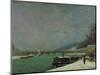 The Seine at the Pont D'Iena, Winter, 1875-Paul Gauguin-Mounted Giclee Print