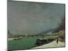 The Seine at the Pont D'Iena, Winter, 1875-Paul Gauguin-Mounted Giclee Print