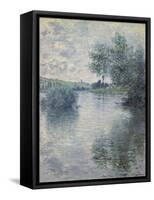 The Seine at Vetheuil, 1879-Claude Monet-Framed Stretched Canvas