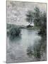 The Seine at Vetheuil, 1879-Claude Monet-Mounted Giclee Print