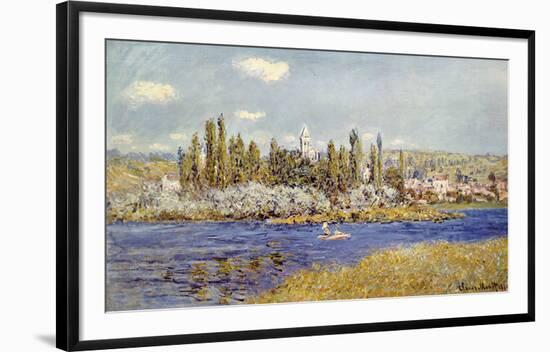 The Seine at Vetheuil-Claude Monet-Framed Premium Giclee Print