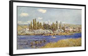 The Seine at Vetheuil-Claude Monet-Framed Premium Giclee Print