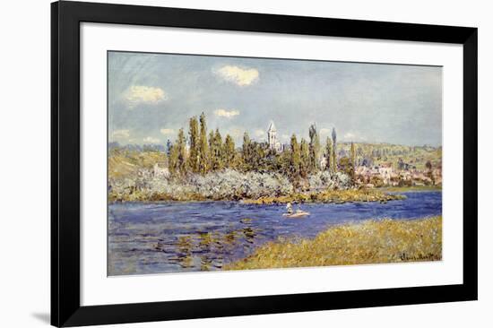 The Seine at Vetheuil-Claude Monet-Framed Premium Giclee Print