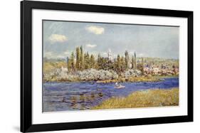 The Seine at Vetheuil-Claude Monet-Framed Premium Giclee Print