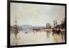 The Seine Below Rouen-Claude Monet-Framed Giclee Print