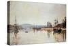 The Seine Below Rouen-Claude Monet-Stretched Canvas