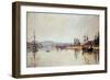 The Seine Below Rouen-Claude Monet-Framed Giclee Print