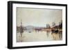 The Seine Below Rouen-Claude Monet-Framed Giclee Print