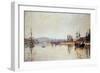 The Seine Below Rouen-Claude Monet-Framed Giclee Print