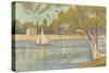 The Seine by the Island of Jatte in Spring-Georges Seurat-Stretched Canvas