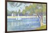 The Seine by the Island of Jatte in Spring-Georges Seurat-Framed Art Print