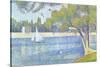 The Seine by the Island of Jatte in Spring-Georges Seurat-Stretched Canvas