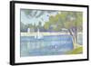 The Seine by the Island of Jatte in Spring-Georges Seurat-Framed Art Print