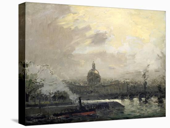 The Seine, Conti Quay, C19th Century-Frank Myers Boggs-Stretched Canvas