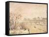 The Seine from the Pont-Neuf-Camille Pissarro-Framed Stretched Canvas