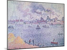 The Seine, Grenelle, 1899-Paul Signac-Mounted Giclee Print