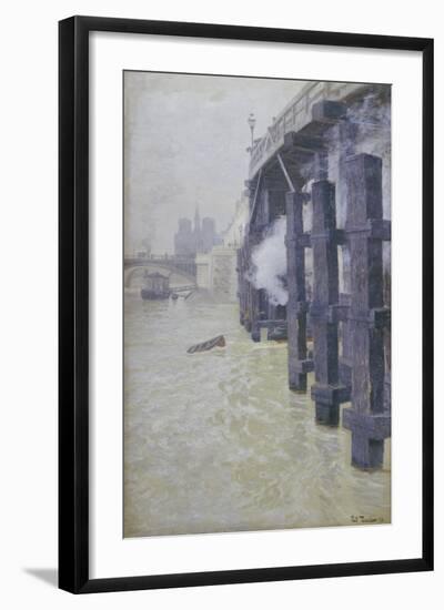 The Seine in December, 1893-Fritz Thaulow-Framed Giclee Print