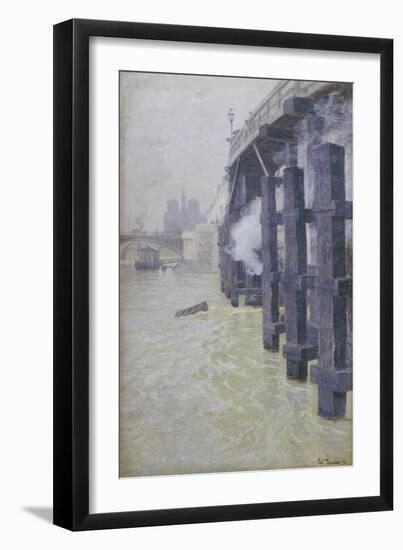 The Seine in December, 1893-Fritz Thaulow-Framed Giclee Print