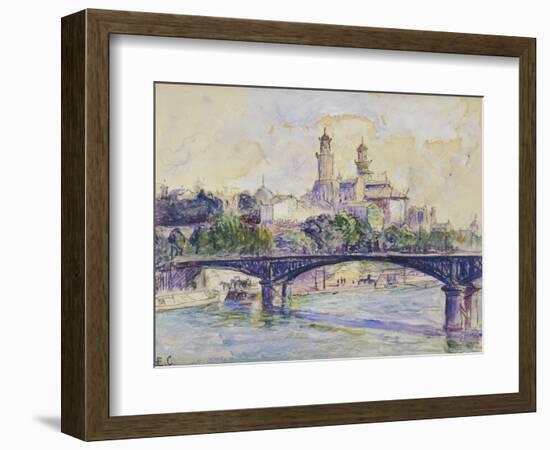 The Seine in front of the Trocadero-Henri Edmond Cross-Framed Giclee Print