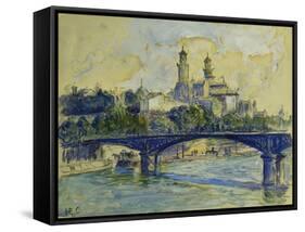 The Seine in front of the Trocodero-Henri Edmond Cross-Framed Stretched Canvas