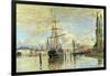 The Seine in Rouen, 1874-Claude Monet-Framed Giclee Print