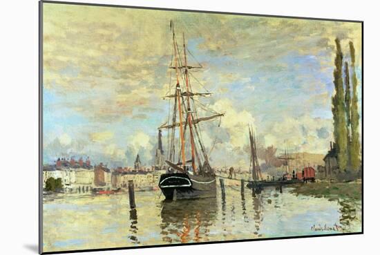 The Seine in Rouen, 1874-Claude Monet-Mounted Giclee Print