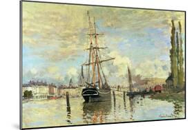 The Seine in Rouen, 1874-Claude Monet-Mounted Giclee Print