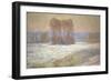 The Seine Near Bennecourt in Winter, 1893-Claude Monet-Framed Giclee Print