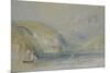 The Seine near Tancarville, C.1832 (W/C with Gouache and Pen & Ink on Paper)-Joseph Mallord William Turner-Mounted Giclee Print