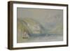 The Seine near Tancarville, C.1832 (W/C with Gouache and Pen & Ink on Paper)-Joseph Mallord William Turner-Framed Giclee Print