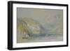 The Seine near Tancarville, C.1832 (W/C with Gouache and Pen & Ink on Paper)-Joseph Mallord William Turner-Framed Giclee Print