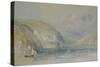 The Seine near Tancarville, C.1832 (W/C with Gouache and Pen & Ink on Paper)-Joseph Mallord William Turner-Stretched Canvas