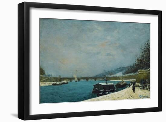 The Seine Near the Pont De Jena, Snow-Paul Gauguin-Framed Giclee Print